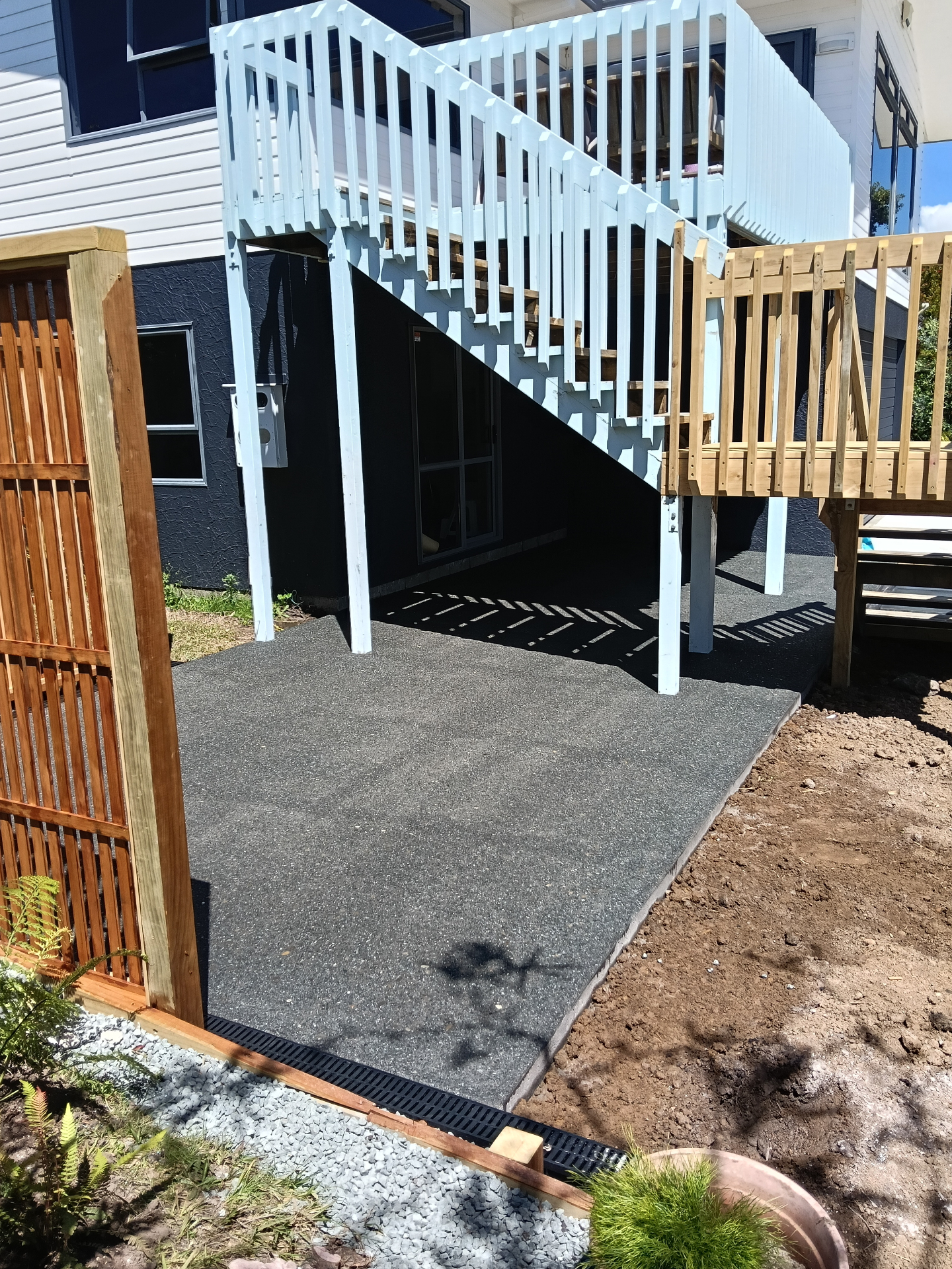 Finished exposed aggregate concrete by Henwood Concrete